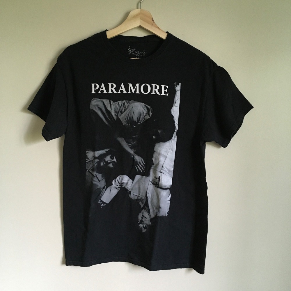 Paramore boyfriend Band Tee Rock Me Apparel Black Graphic Print Shirt Medium